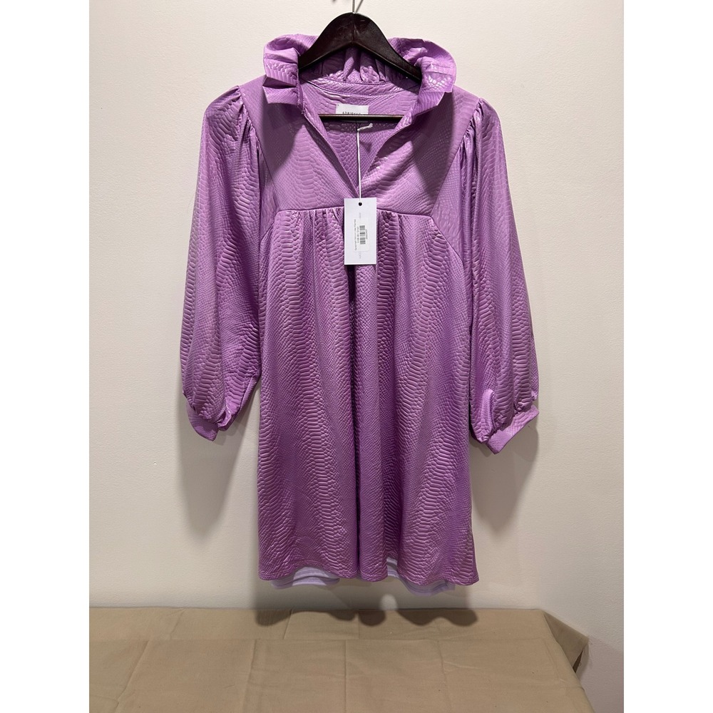 Lavender snake print Adrienne dress‎
